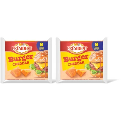 Président Burger gourmand au cheddar 2-pack