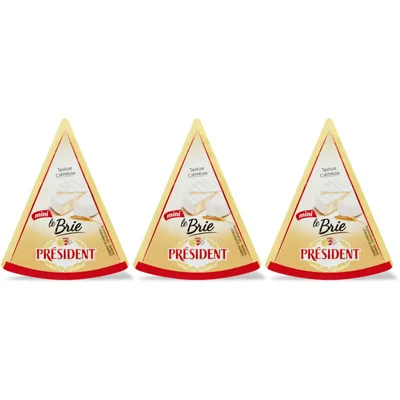 Président Mini brie 3-pack