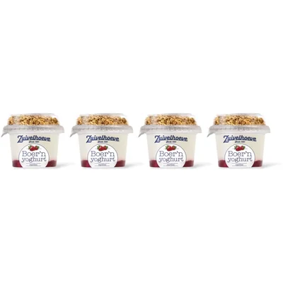 Zuivelhoeve Boer'n muesli aardbei 4-pack