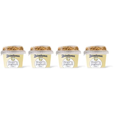 Zuivelhoeve Boer'n yoghurt vanille & muesli 4-pack