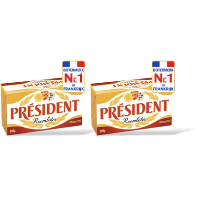 Président Roomboter gezouten 2-pack