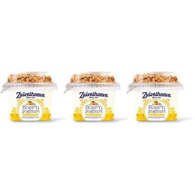 Zuivelhoeve Boer'n yoghurt mango-passie muesli 3-pck