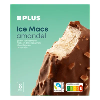 PLUS Icemacs almond Fairtrade