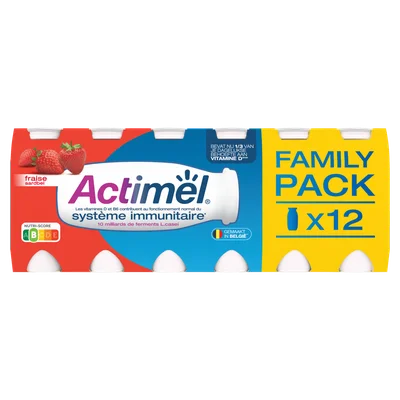 Danone Actimel drink aardbei 12-pack 100ml