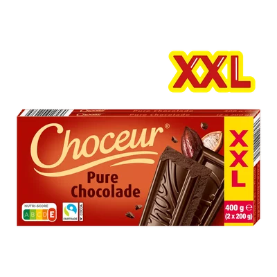 Aanbieding van 26.05 CHOCEUR Pure chocolade OP=OP