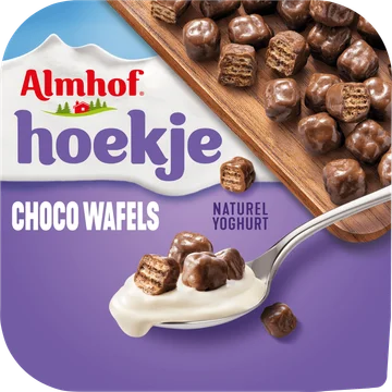 Almhof Hoekje Choco Wafels Naturel Yoghurt 150 g