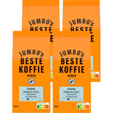 Jumbo's Beste Koffiebonen Crema 4 x 1 kg
