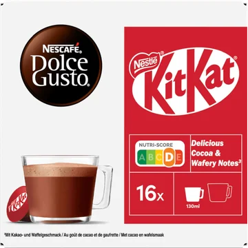 NESCAFÉ Dolce Gusto, Chocolademelk Capsules KitKat, 16 cups, 256 gr