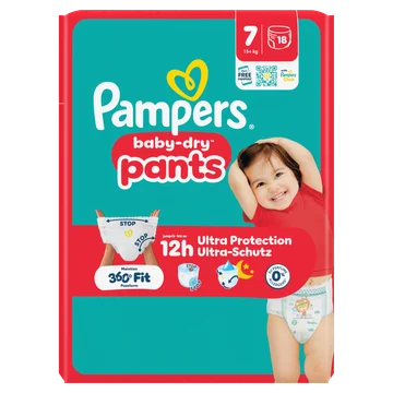 Pampers Baby-Dry Pants Maat 7, 18 Luierbroekjes