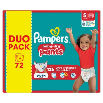 Pampers Baby-Dry Pants Maat 5, 72 Luierbroekjes