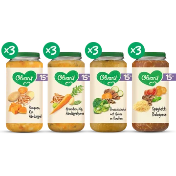 Olvarit 15+ Maanden Variatiemenu Maaltijd Versie 1 12 x 250g
