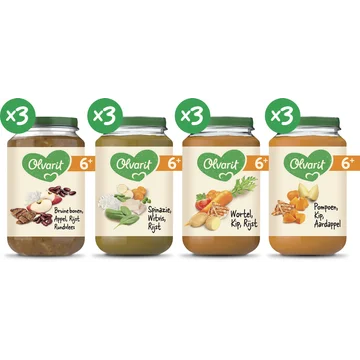 Olvarit 6+ Maanden Variatiemenu Maaltijd Versie 1 12 x 200g