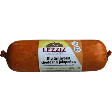 Lezziz Kip Grillworst Cheddar Jalapeno 250g