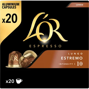 L'OR Espresso Lungo Estremo Aluminium Capsules 20 Stuks 104 g