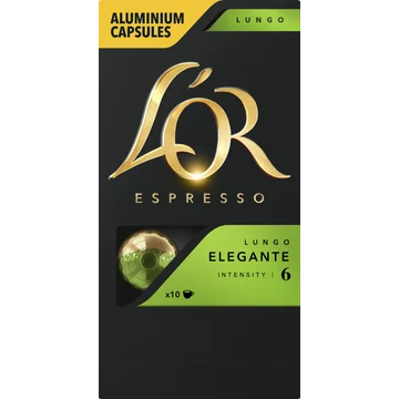 L'OR Espresso Lungo Elegante Aluminium Capsules 10 Stuks 52 g