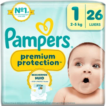 Pampers Premium Protection Maat 1, 26 Luiers