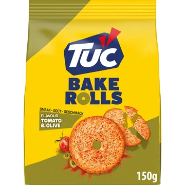 TUC Bake Rolls Crackers Tomato & Olive 150g
