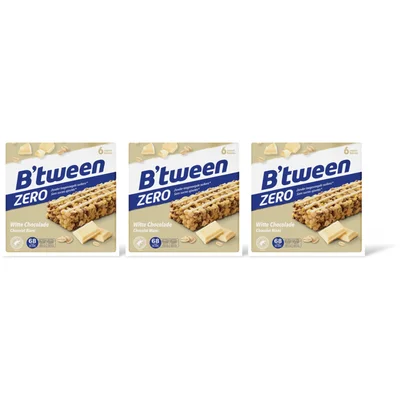 Hero B'tween mueslireep zero wit chocolad 3pk