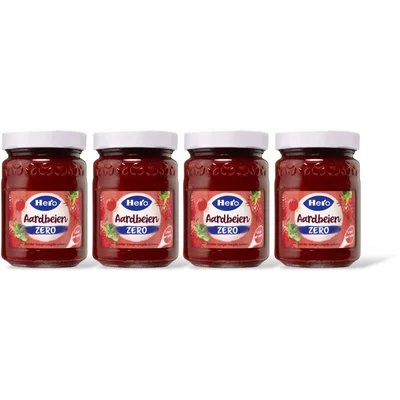 Hero Jam zero aardbeien 4-pack