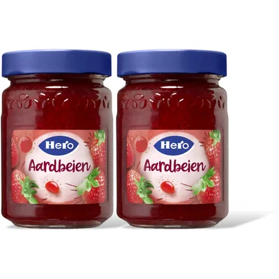 Hero Fruitspread aardbeien 2-pack