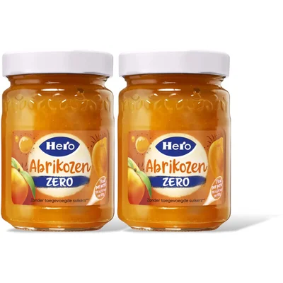 Hero Jam zero abrikozen 2-pack