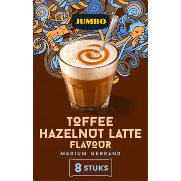 Jumbo Toffee Hazelnut Latte Flavour 8 Stuks