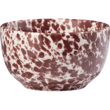 Schaaltje mini 7cm bordeaux speckle