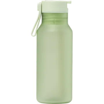 Waterfles met rietje 430ml - groen