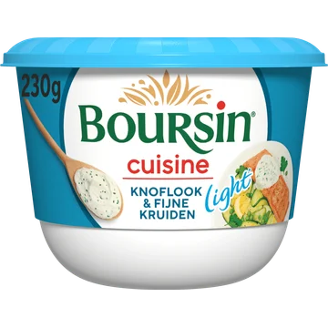 Boursin Cuisine Light met Knoflook en Fijne Kruiden 230 g