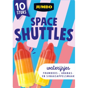 Jumbo Space Shuttles Waterijsjes 10 Stuks 600 g