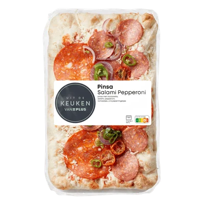 Uit de keuken van Pinsa Salami Pepperoni