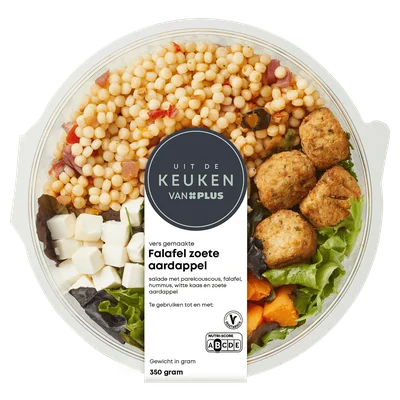 Uit de keuken van PLUS Falafel zoete aardappel salade