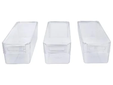 SILVERCREST® Koelkastorganizers met deksel - 3 bakjes - 1,8 L