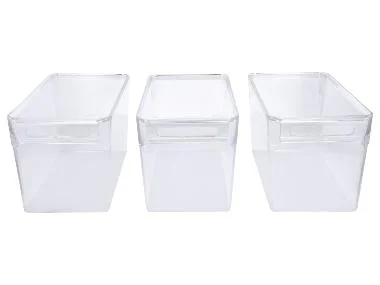 SILVERCREST® Koelkastorganizers met deksel - 3 bakjes - 4,8 L