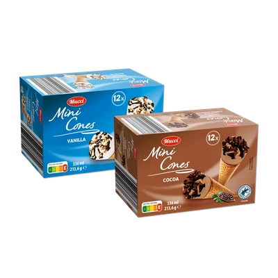 Mucci Mini cones vanille of cacao