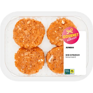 Jumbo Gourmet Mini Kipburger Gemarineerd 120 g