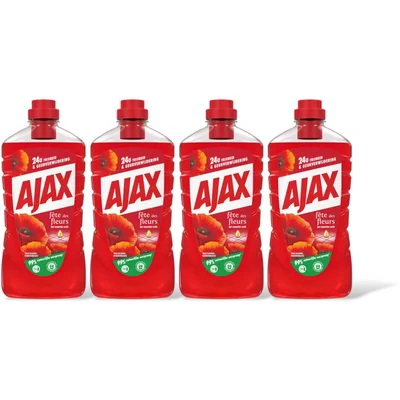 Ajax Rode bloemen allesreiniger 4-pack