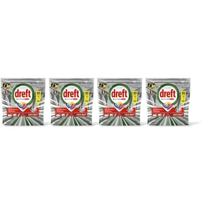 Dreft Platinum+ vaatwastabletten citroen 4pk