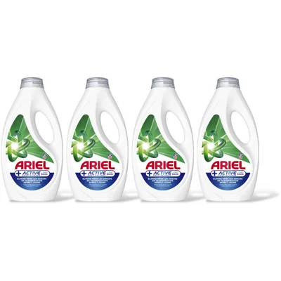 Ariel Vloeibaar+ active wasmiddel 4-pck