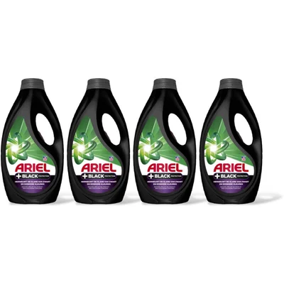 Ariel Vloeibaar+ black wasmiddel 4-pack