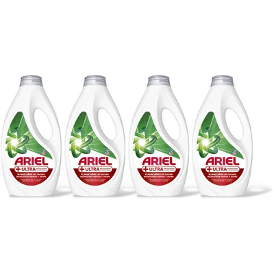 Ariel Vloeibaar+ ultra wasmiddel 4-pack