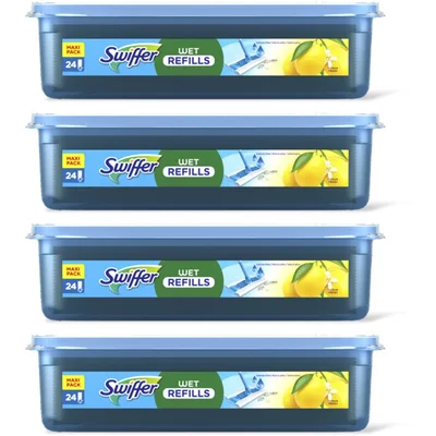 Swiffer Vloerdoekjes vochtig navulling 4-pack