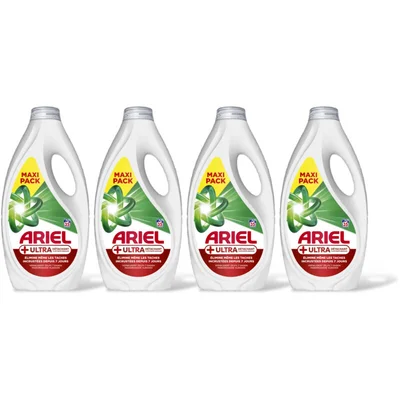 Ariel Vloeibaar+ ultra wasmiddel 4-pck