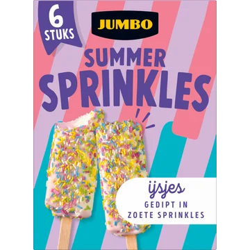 Jumbo Summer Sprinkles IJsjes 6 Stuks