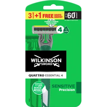 Wilkinson Sword Quattro Essential Sensitive Precision 4 Stuks