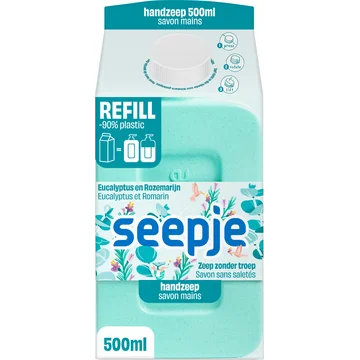 Seepje Handzeep Eucalyptus Rozemarijn Navulling 500 ML