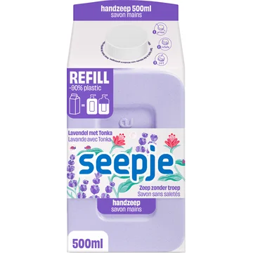 Seepje Handzeep Lavendel Tonka Navulling 500 ML