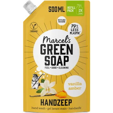 Marcel's Green Soap Handzeep Vanilla & Amber Navulling 500 ML
