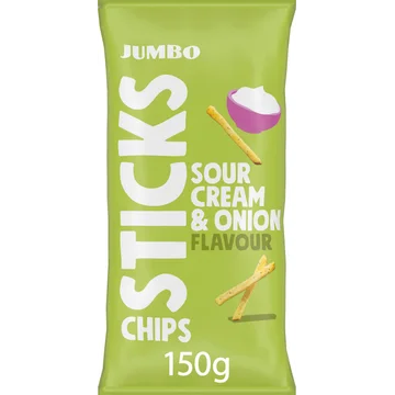 Jumbo Sour Cream & Onion Chips Sticks 150 g
