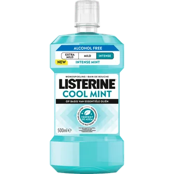 Listerine Mondspoeling Cool Mint op Basis van Essentiële Oliën 500 ml